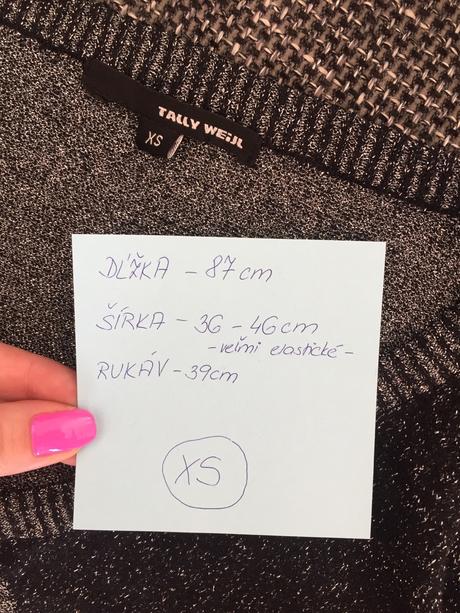 Trblietavé elastické šaty, tally weijl,xs