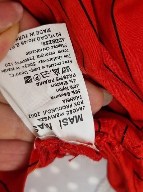 Červená elast.blúzka s pásikmi 38, 38
