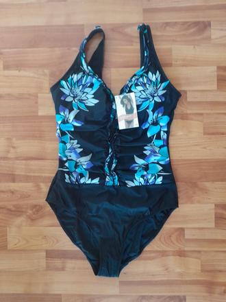 Zoštíhľujúce plavky so vzorom, bonprix,40 / l