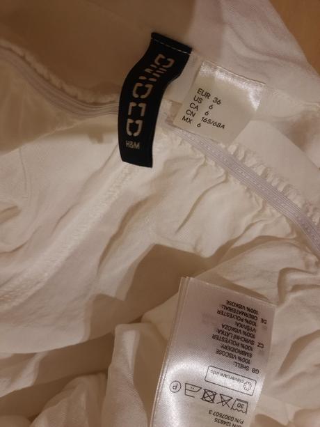 Letny biely overal na ramienka, h&m,36