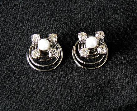 Špirálky do vlasov s perličkou, top stav,