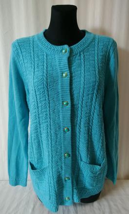 Dámsky modrý acrylový sveter, bm collection, xl