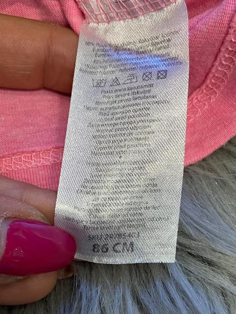 Dievčenské tričko s nápismi baby (86), 86