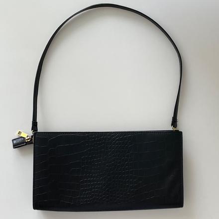 Listová večerná kabelka psaníčko krokodília koža,