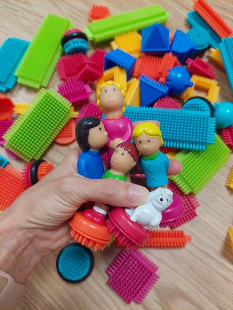 Bristle blocks battat b.toys 85pcs, 