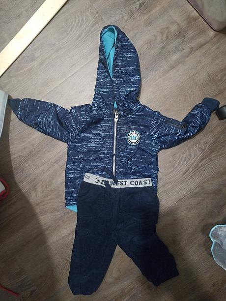 Jesenná bunda a zateplené nohavice, f&f,80