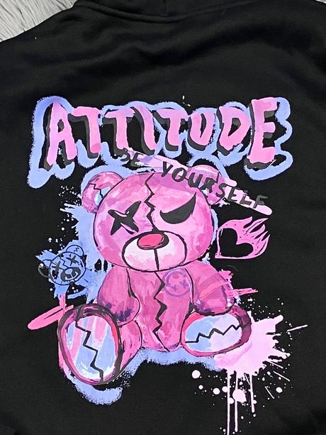 Pánska mikina s kapucňou vzadu s potlačou (l), l