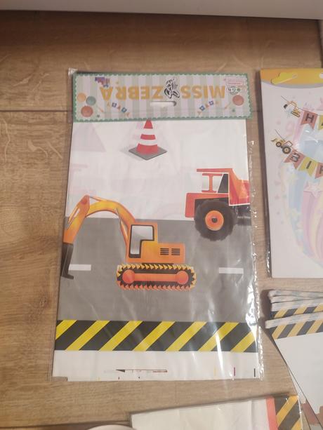 Stavebné stroje párty vyzdoba, 