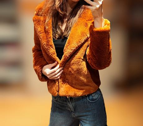 Krátky kožúšok, s