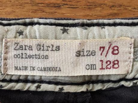 Detské nohavice zara girls d 65, š 26cm, zara,128
