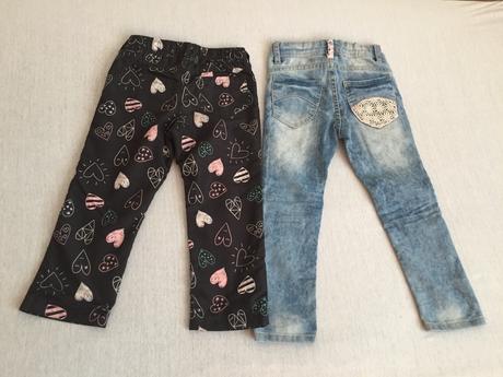 Dievcenske rifle+nohavice 3-4 roky, takko,104