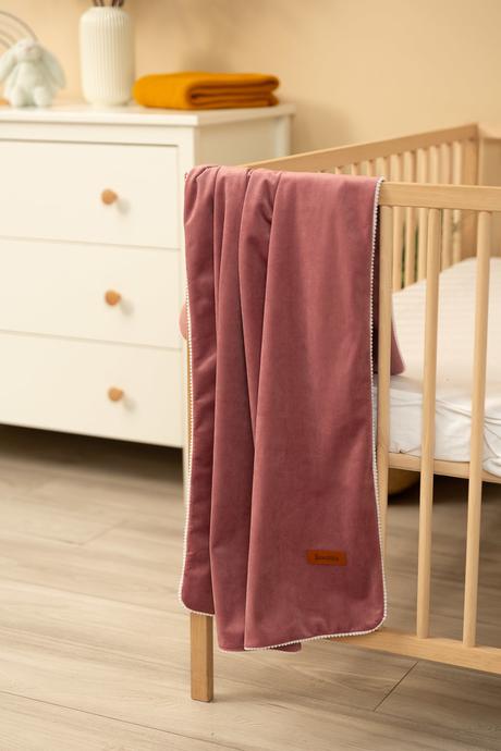 Sensillo zamatová detská deka ružová 75x100cm, 