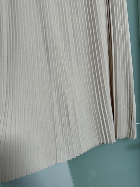 Béžová plisovaná pletená sukňa zara knit, zara,m