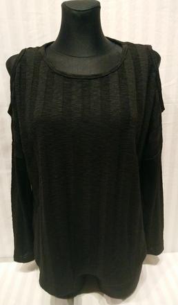 Dámsky čierny tenký pulóvrik, papaya, papaya,xl