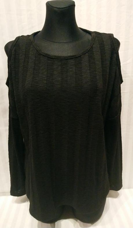 Dámsky čierny tenký pulóvrik, papaya, papaya,xl