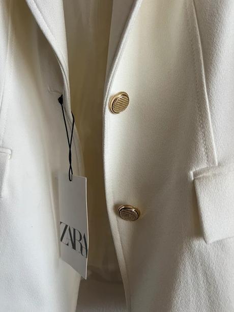 Biele krémové zara sako, zara,s