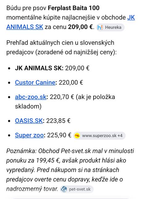 Veľká búda ferplast baita 100., 