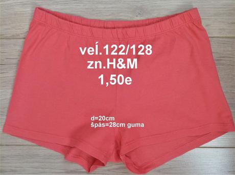 Dievčenské šortky veĺ.128, sergent major,128