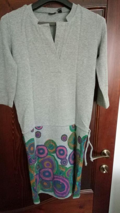 Bavlnené sivé šaty, bonprix,38