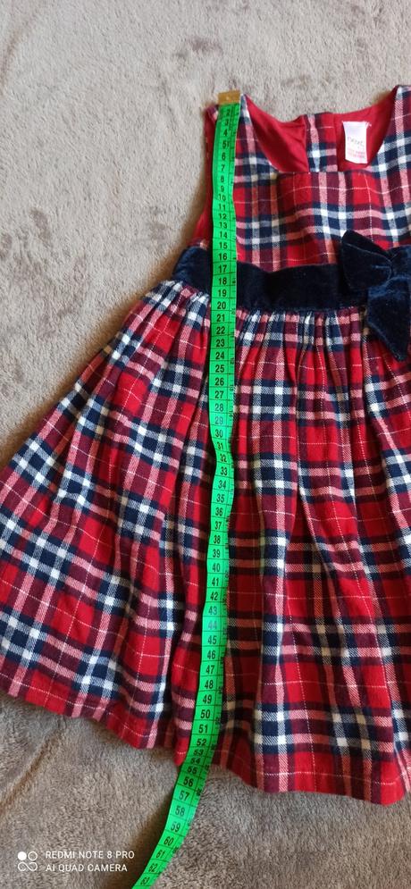 Vianočné kárované šaty 12-18/86, next,86