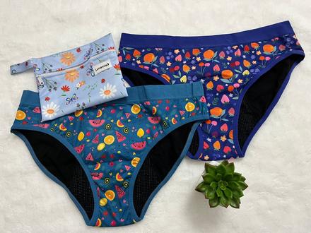 Menštruačné nohavičky lunamia - modrá sada 2, m