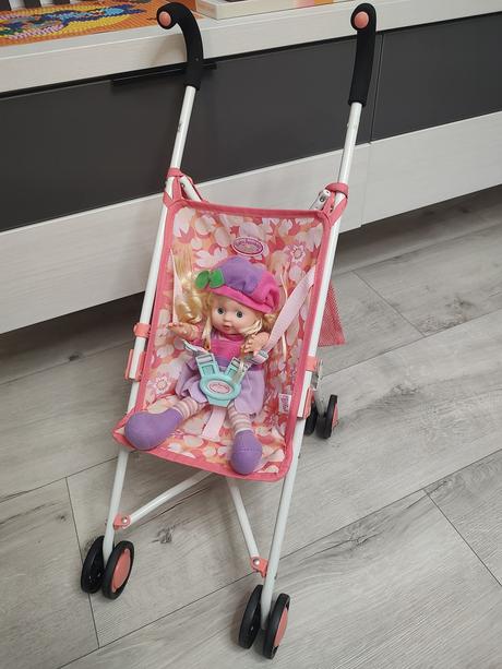 Skladací kočík pre bábiky baby anabel + bábika, 