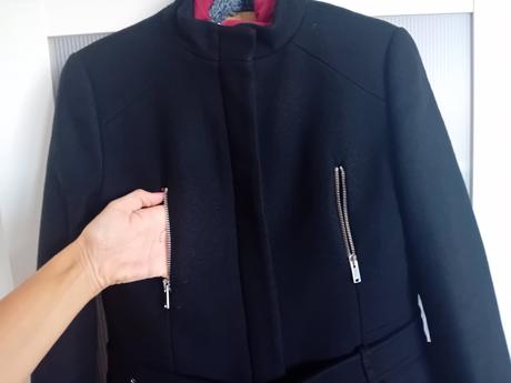Kabát čierny, zara,36