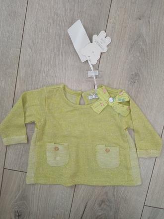 Dievčenský sveter s mašličkou overkids (1-3 mes.), 56