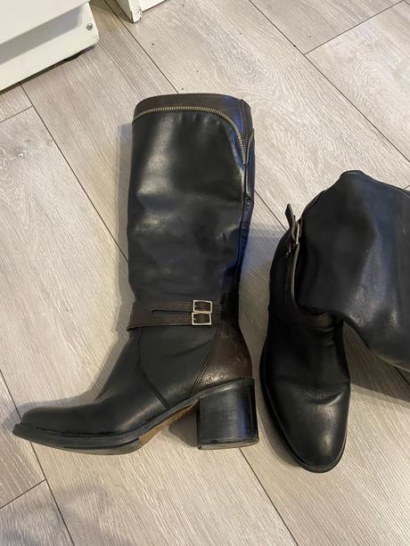 Teplucke pohodlne cizmy cierno hnede, 37