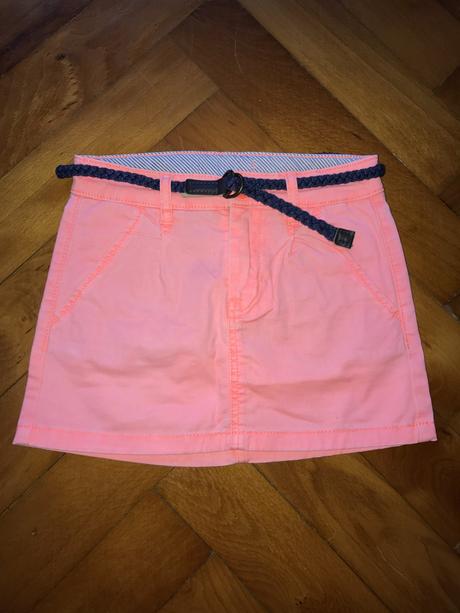 Minisuknička - lososová, broskyňová, h&m,116