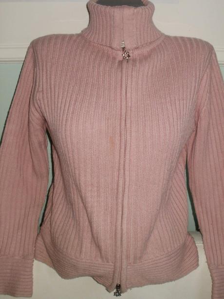 Ružový hrubší sveter, m