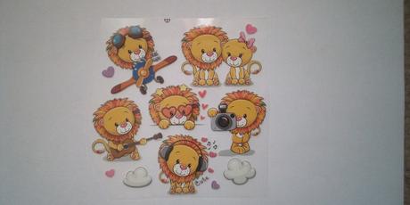 Nažehľovačky levíčatá set 12x12cm (nz250), 