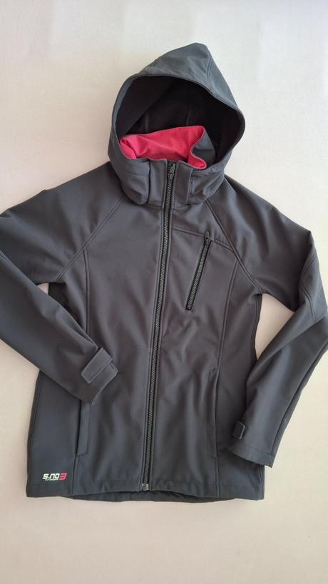 Dievčenská šedá softshellová bunda, h&m., h&m,170