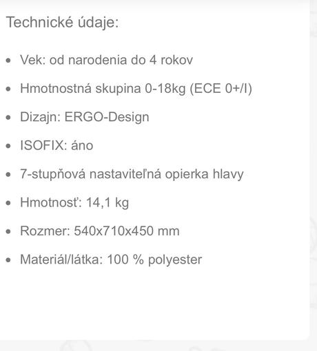 Otočná autosedačka heyner, 