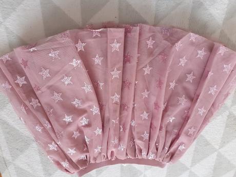 Bledofialova dievcenska sukna s hviezdickami, h&m,128