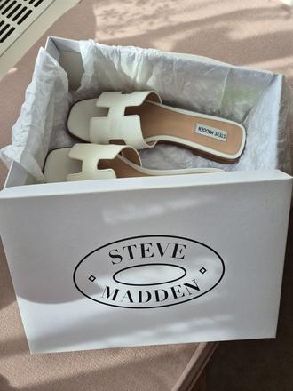 Steve madden dámske biele šľapky / sandále veľ. 41, steve madden,41