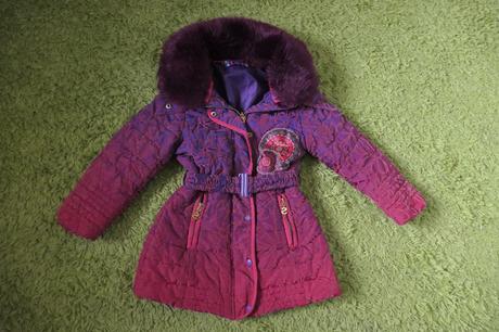 Desigual original krasna dievcenska dlhsia bunda, desigual,110