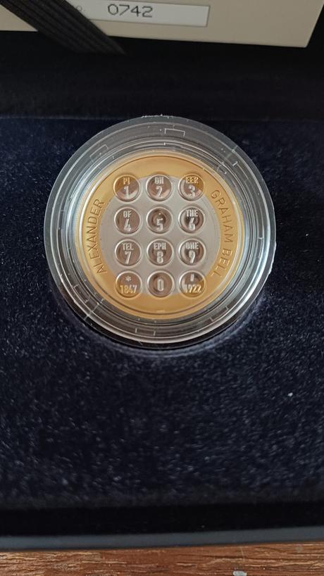 Zberatelská minca alexander graham bell,