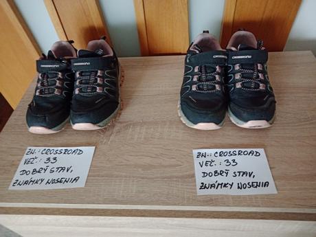 Dievčenské trekove topánky zn.crossroad veľ.33, 33