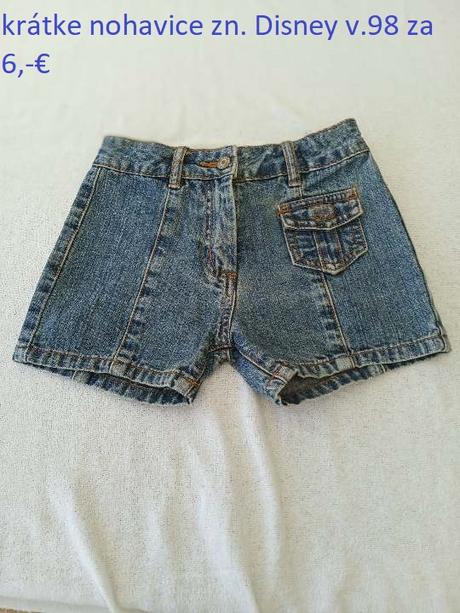 Riflové krátke nohavice a hlavne sukne, 98