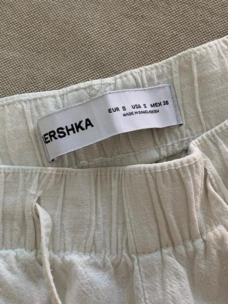 Ľanové nohavice unisex, veľkosť s, bershka,s