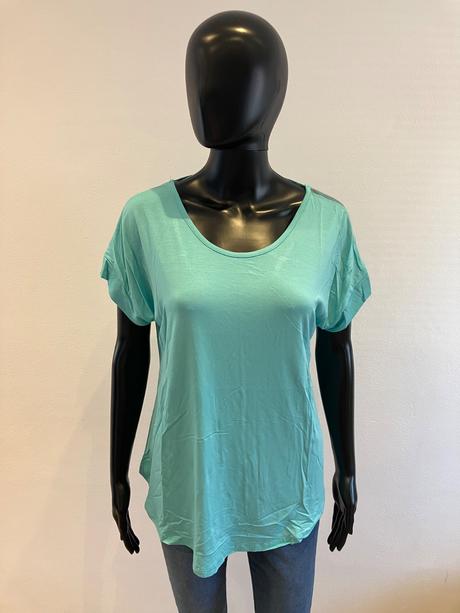 Dámske tričko s výstrihom na chrbte mentolové, l / m / s / xl