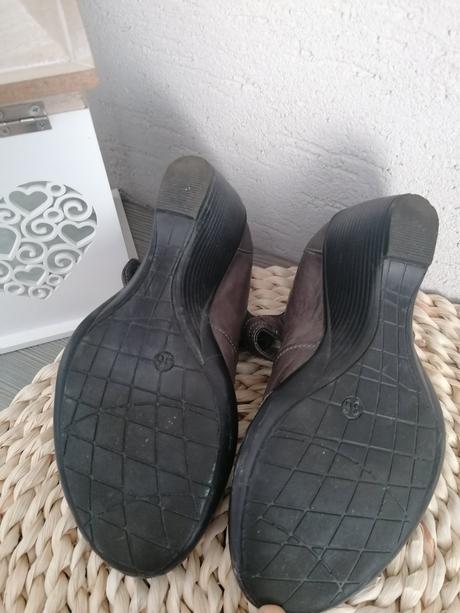 Kožené topanky 36 sede, 36