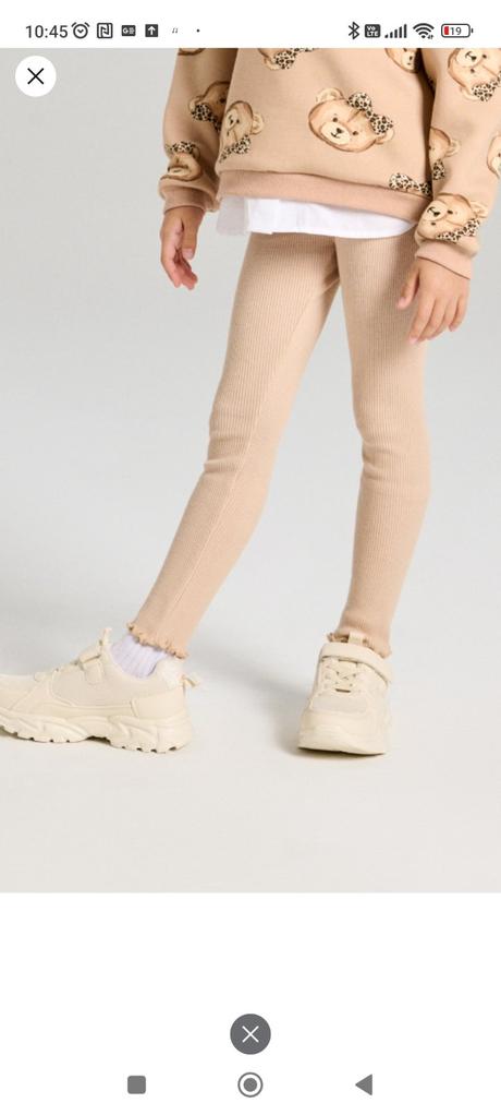 Béžové široké aj klasické legíny 116, sinsay,116