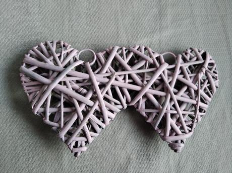 Prútené srdcia - na zavesenie, 