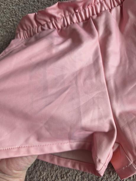 Ružové koženkové kraťasy 128/134, terranova,128