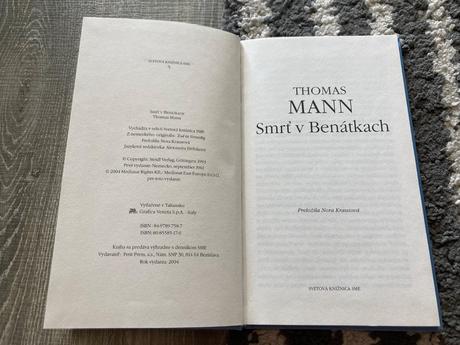 Smrť v benátkach mann thomas (2004),