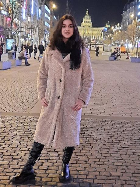 Krásny dlhý teddy kabát, f&f,xs