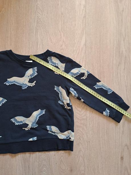 Chlapcenska modra mikina lindex vtaky 104, lindex,98