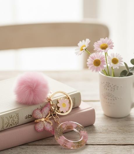 Ručne vyrobené živicové kľúčenky, 